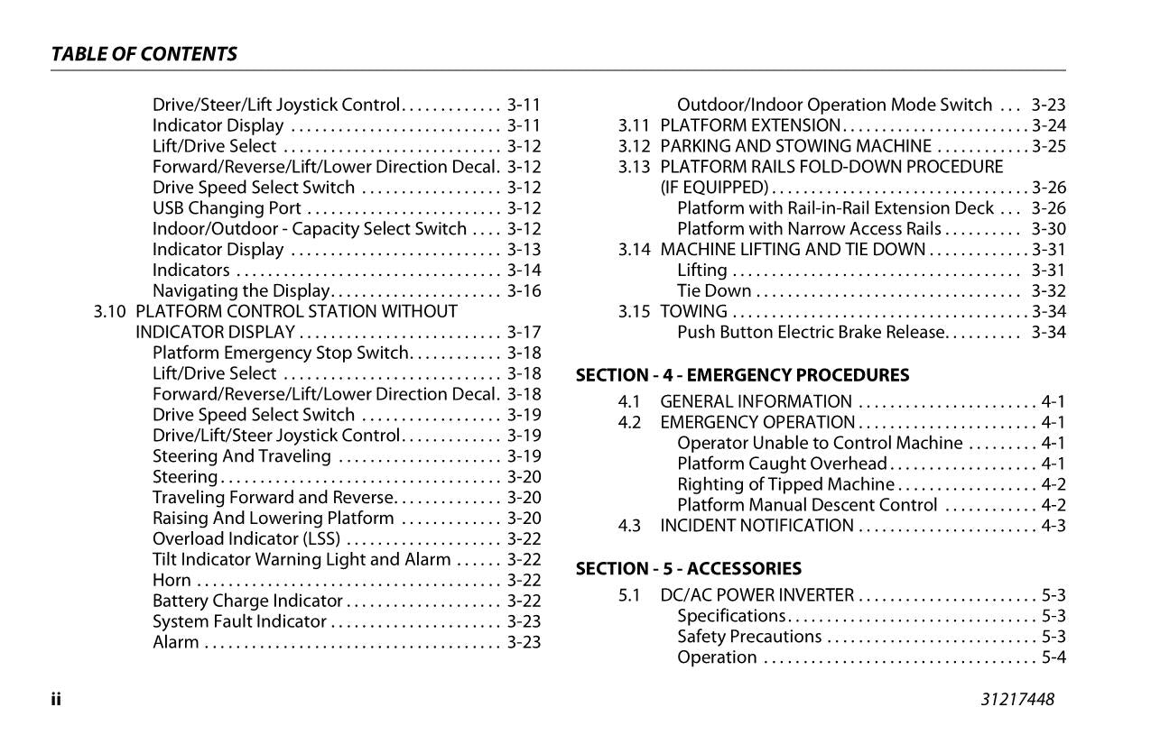 JLG AE1932 Scissor Lift Maintenance Operation Operators Manual 31217448