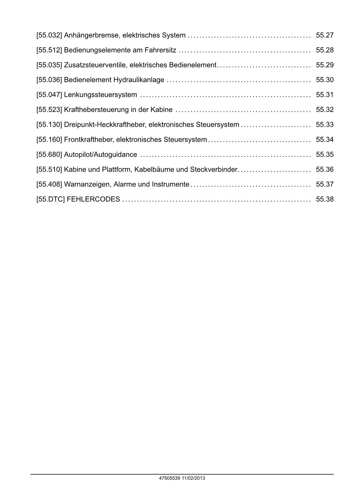 NEW HOLLAND T7510 T7520 T7530 T7540 T7550 TRAKTOR REPARATURHANDBUCH