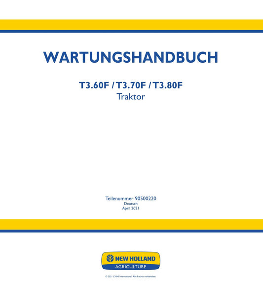 NEW HOLLAND T3.60F T3.70F T3.80F TRAKTOR REPARATURHANDBUCH #1