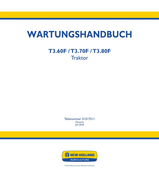 NEW HOLLAND T3.60F T3.70F T3.80F TRAKTOR REPARATURHANDBUCH #2