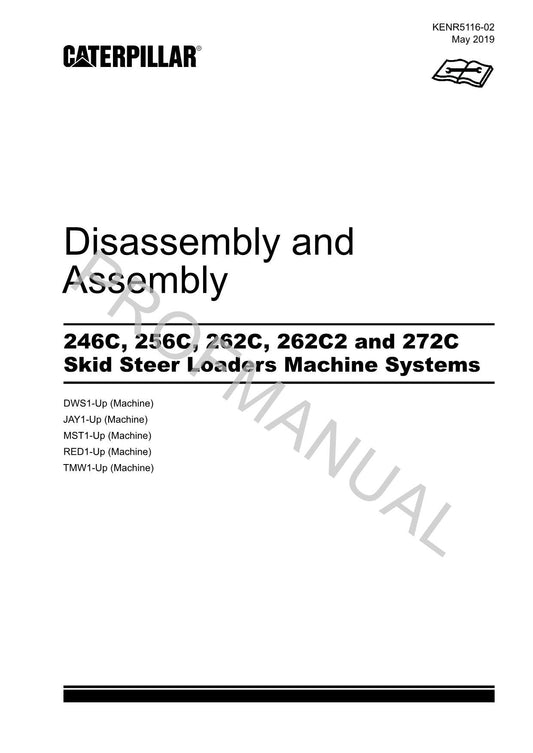 Caterpillar Cat 248 Skid Steer Loader Service Manual Disassem Assem